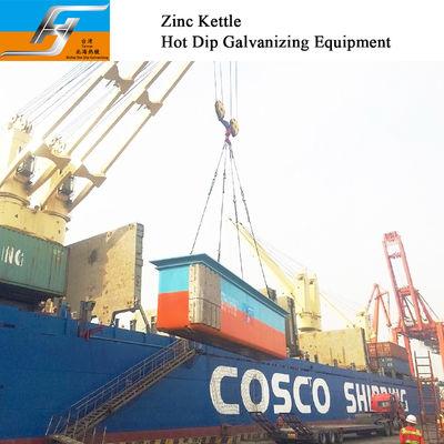 Ultrasonically Tested Angang XG-08 Steel Zinc Kettle with High Velocity Pulse Firing System for Hot Dip Galvanizing Equipment
