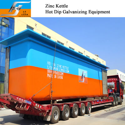 Ultrasonically Tested Angang XG-08 Steel Zinc Kettle with High Velocity Pulse Firing System for Hot Dip Galvanizing Equipment