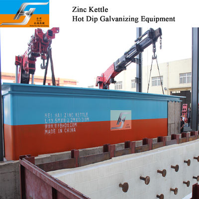 Ultrasonically Tested Angang XG-08 Steel Zinc Kettle with High Velocity Pulse Firing System for Hot Dip Galvanizing Equipment