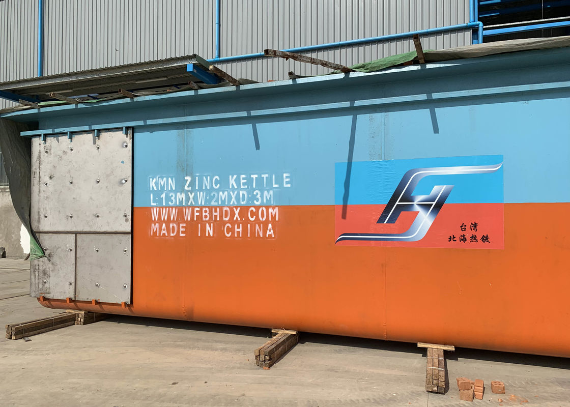Integrated End Hot Dip Galvanizing Equipment Zinc Kettle Customized Shape
