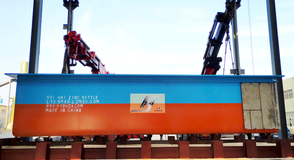 Industrial Furnace Zinc Kettle Pot Tank For Hot Dip Galvanizing Line Equipment