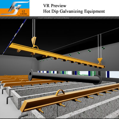 VR Preview Hot Dip Galvanizing Production Line พร้อมการออกแบบที่กําหนดเองสําหรับโครงการมือสอง